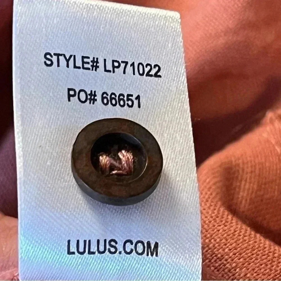 Lulus women’s Jumpsuit Md rose pink button up front lace ties back wide leg Y2K - Picture 10 of 10